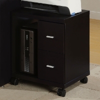 Arya Mobile Printer Stand - Cappuccino, 2 Drawers, Shelf