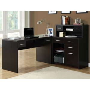Friedrich Corner Workstation - Cappuccino Finish 