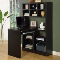 Friedrich Desk with Tall Bookcase - Cappuccino
