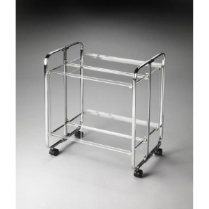 Metal U-Cart 201 - Folding Acrylic, Chrome Leg 