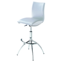 Barstool-60 - Adjustable Height, White