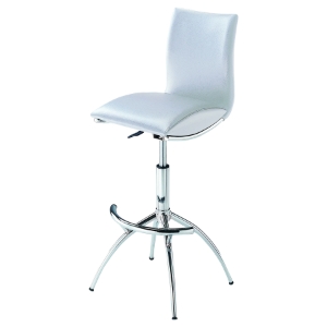Barstool-60 - Adjustable Height, White 