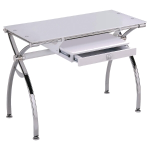 Desk-02 Writing Desk - 1 Drawer, White 