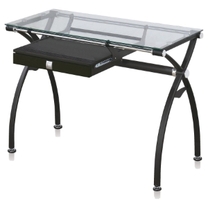 Desk-02 Writing Desk - 1 Drawer, Clear 