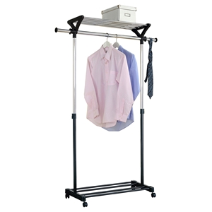 Garment Rack-04 - Adjustable Height, Chrome 