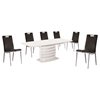 7 Pieces Cafe-446 Extended Dining Set - Black, White - NSI-426018S415B