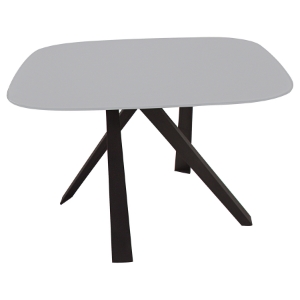 5 Pieces Cafe-453 Dining Set - Stackable, Black, Gray 
