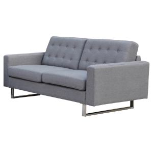 Beneva Fabric Loveseat - Gray 