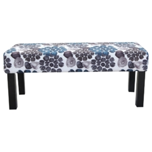 Jude Fabric Bench - Blue Flower 
