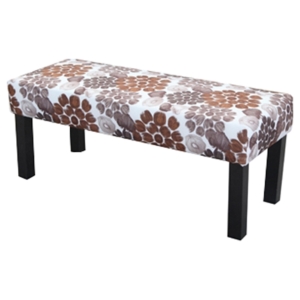 Jude Fabric Bench - Brown Flower 