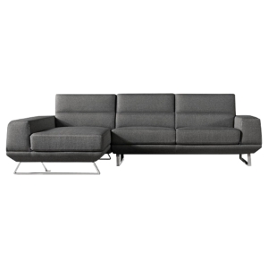 Bullock Sectional Sofa - Left Arm Facing Chaise, Gray 