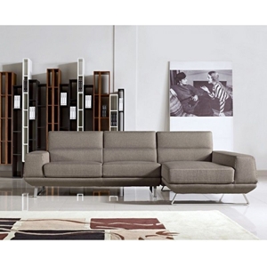 Bullock Sectional Sofa - Right Arm Facing Chaise, Brown 