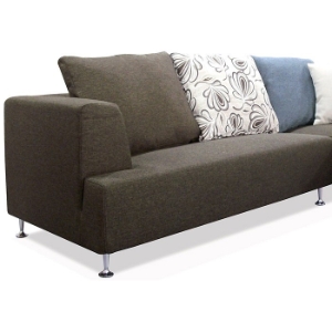 Blossom Sectional Sofa - Brown Fabric, Right Facing Chaise 