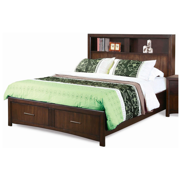Edison 5 Piece Bedroom Set - Storage Bed, Java Oak, Queen | DCG Stores