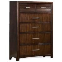 Edison 6-Drawer Chest - Hardwood, Java Oak Finish