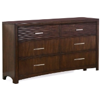 Edison 6-Drawer Dresser - Hardwood, Java Oak Finish