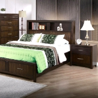 Edison 5 Piece Bedroom Set - Storage Bed, Java Oak, Queen