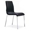 Byford Modern Dining Chair - Chrome Legs, Black - NSI-431005BK