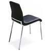 Cafe 5 Piece Dining Set - Round Glass, Black Chairs - NSI-431006SB
