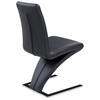 Brent Z-Shaped Dining Chair - Chrome Base, Black - NSI-425005