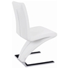 Brent Z-Shaped Dining Chair - Chrome Base, White - NSI-425006