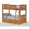 Cinnamon Twin Bunk Bed - Medium Oak - NDF-CIN-MO