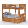 Cinnamon Twin Bunk Bed - Medium Oak - NDF-CIN-MO