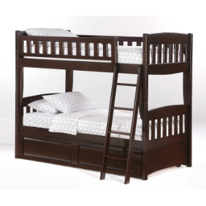 Cinnamon Twin Bunk Bed - Chocolate Finish 