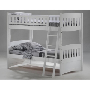 Cinnamon Twin Bunk Bed - White Finish 