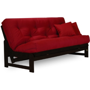 Arden Rich Espresso Wood Futon Frame - Sleek, Contemporary Armless Design 