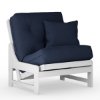 Arden Classic White Armless Chair & Cushion Set - NF-ARDN-SW-CH-SET#