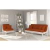Arden Studio White Queen Size Futon & Chair Roomset - NF-ARDN-SW-CHQN-MORMSET#
