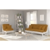 Arden Studio White Queen Size Futon & Chair Roomset - NF-ARDN-SW-CHQN-MORMSET#