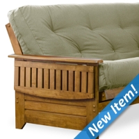 Brentwood Futon Frame (Full or Queen Size) with Flip Up Side Tray Tables