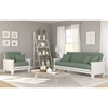Cottage Studio White Queen Size Futon & Chair Roomset - NF-COTT-CHQN-MORMSET#