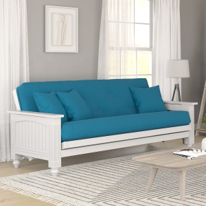 Cottage Studio White Futon Frame & Mattress Set 