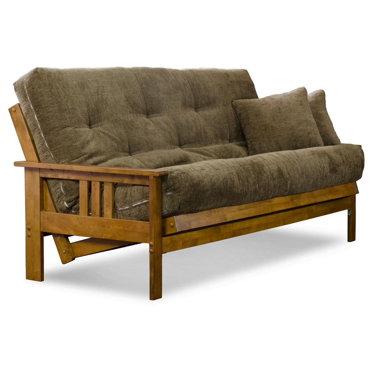 Orlando Wood Futon Set - Heritage, Designer Mattress Made in USA | DCG ...