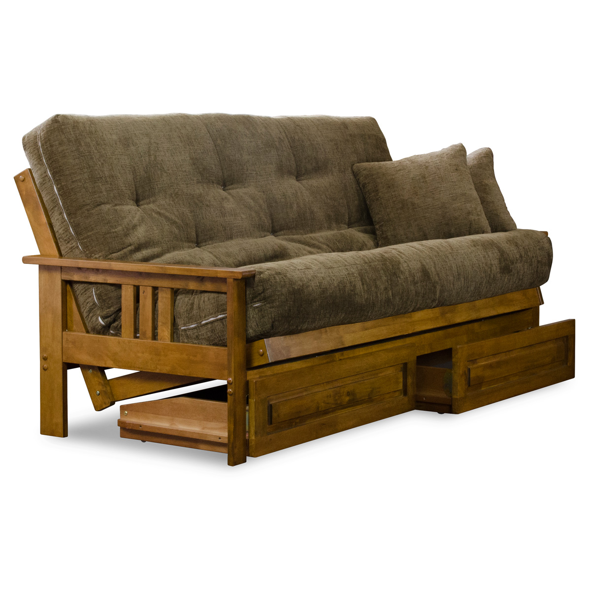 Orlando Wood Futon Set - Heritage, Designer Mattress Made in USA | DCG ...