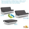Arden Studio White Queen Size Futon & Chair Roomset - NF-ARDN-SW-CHQN-MORMSET#