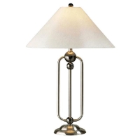 Atlas Contemporary Table Lamp with White Shade (Set of 2)