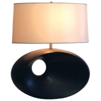 Convergence Dark Brown Wooden Table Lamp