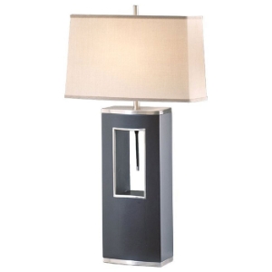 Pierce Table Lamp with Tan Linen Shade 