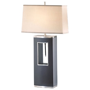 Pierce Table Lamp with Tan Linen Shade 