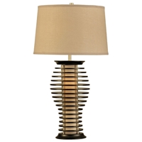 Ripas Standing Table Lamp with Wood Slats