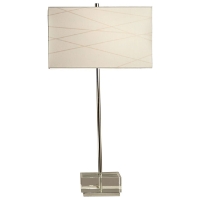 Criss Cross Table Lamp with Clear Base