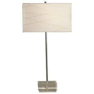 Criss Cross Table Lamp with Clear Base 