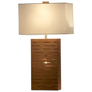 Rift Bamboo Standing Table Lamp 