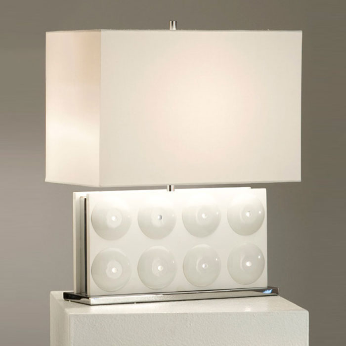 Trudy Reclining Table Lamp in White 