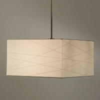 Criss Cross Large Pendant in White