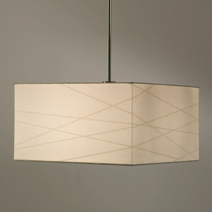 Criss Cross Large Pendant in White 